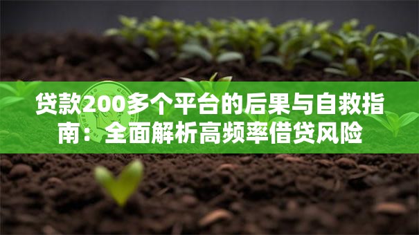 贷款200多个平台的后果与自救指南：全面解析高频率借贷风险