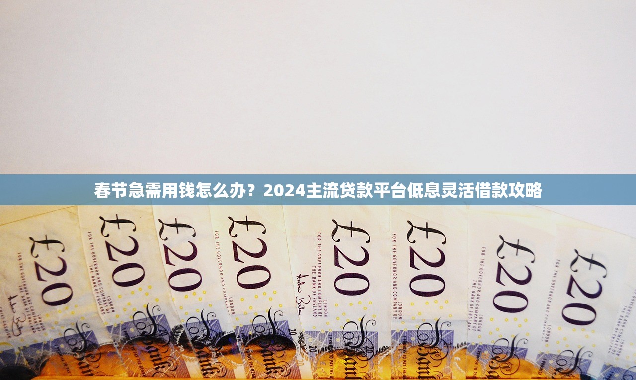 春节急需用钱怎么办？2024主流贷款平台低息灵活借款攻略
