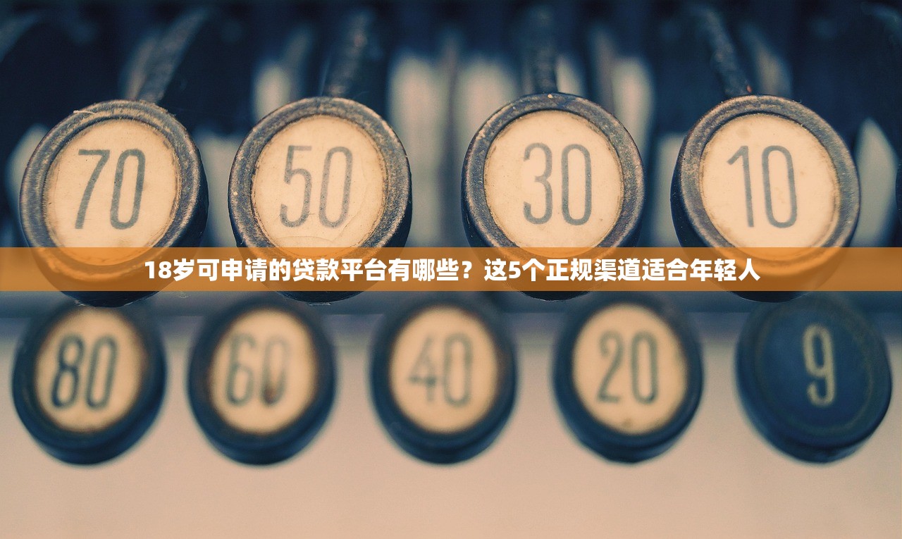 18岁可申请的贷款平台有哪些？这5个正规渠道适合年轻人