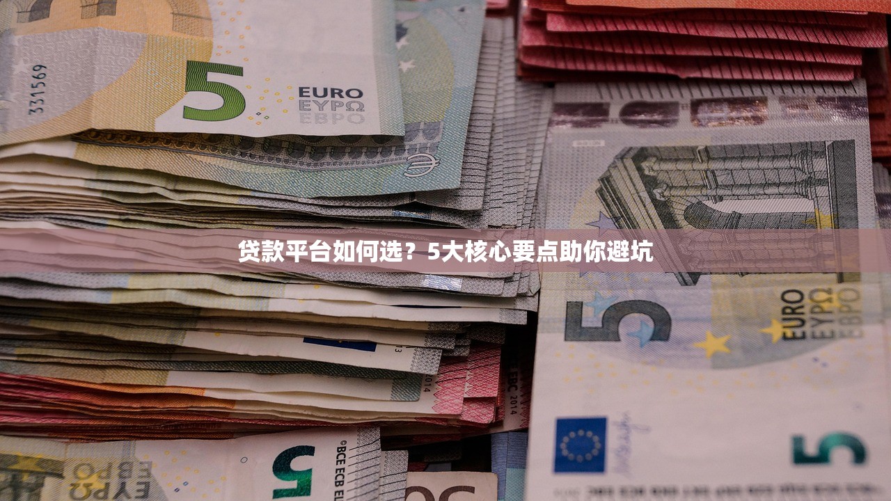贷款平台如何选？5大核心要点助你避坑