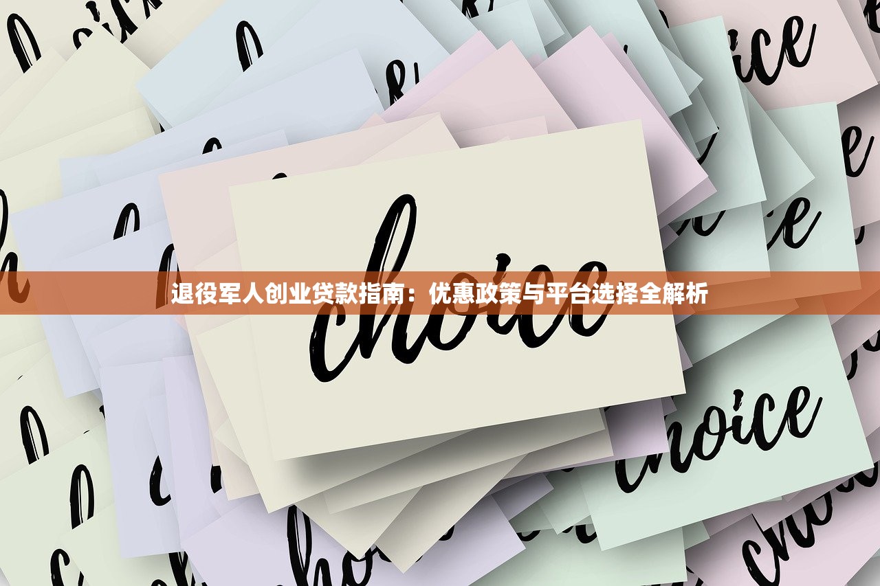 退役军人创业贷款指南：优惠政策与平台选择全解析