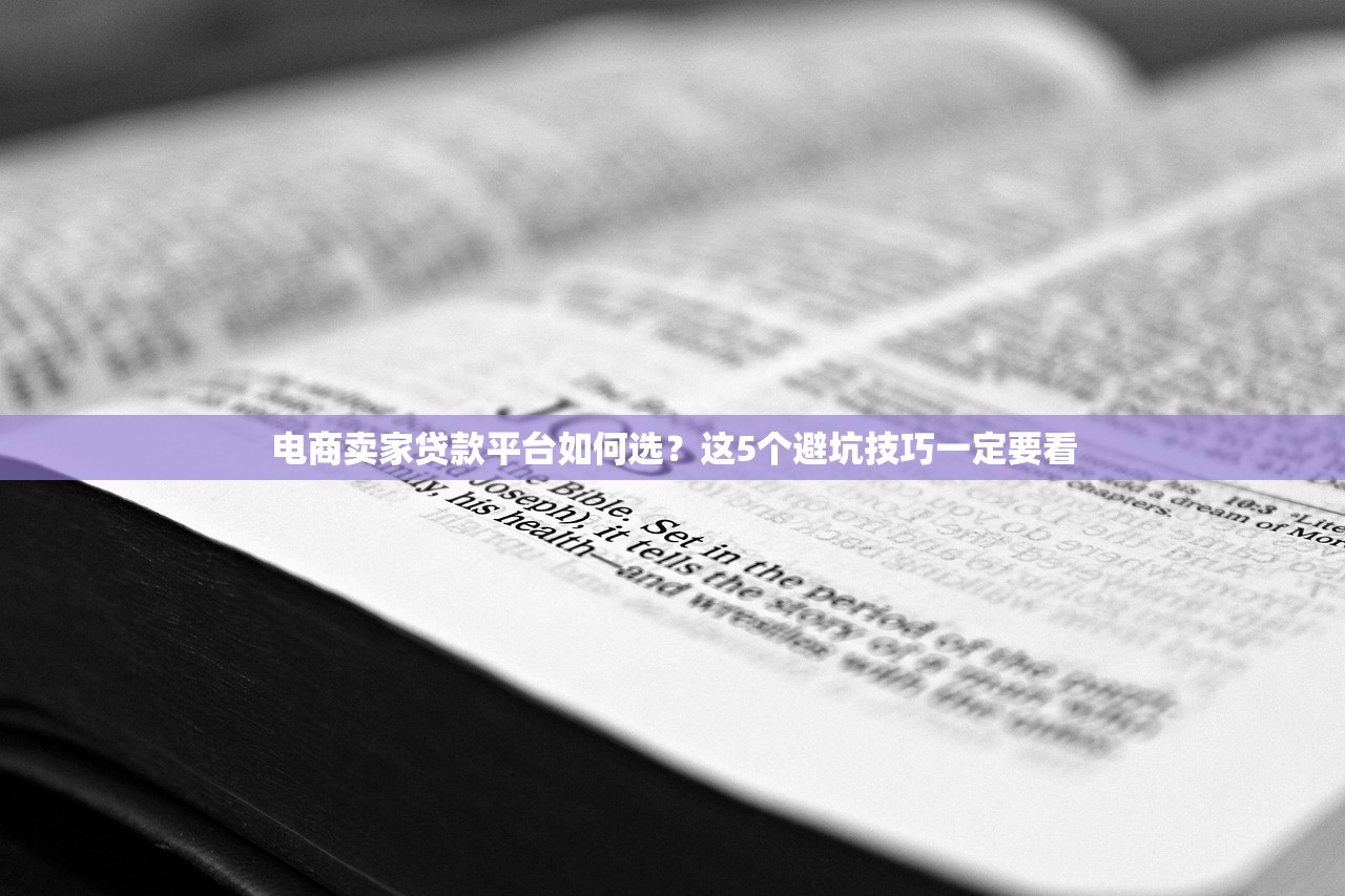 电商卖家贷款平台如何选？这5个避坑技巧一定要看