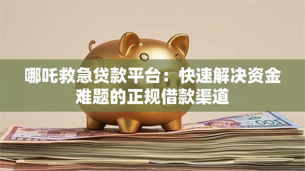 哪吒救急贷款平台：快速解决资金难题的正规借款渠道