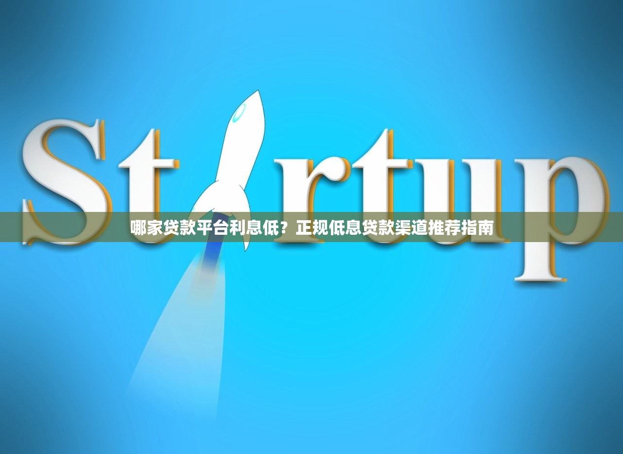 哪家贷款平台利息低？正规低息贷款渠道推荐指南
