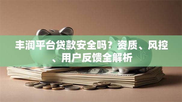 丰润平台贷款安全吗？资质、风控、用户反馈全解析