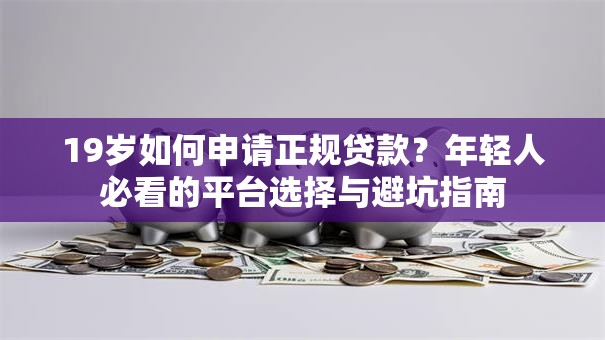 19岁如何申请正规贷款？年轻人必看的平台选择与避坑指南
