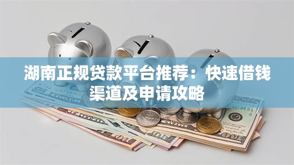 湖南正规贷款平台推荐：快速借钱渠道及申请攻略