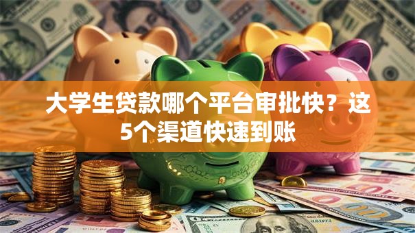 大学生贷款哪个平台审批快？这5个渠道快速到账