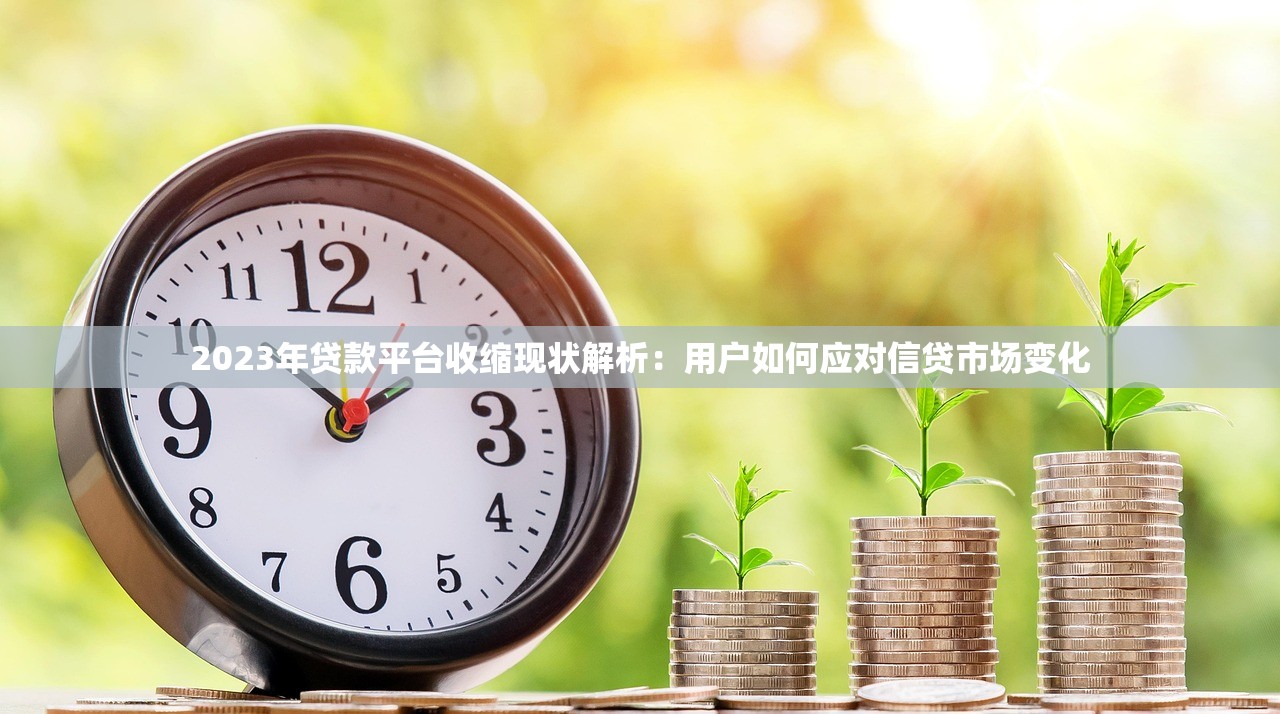 2023年贷款平台收缩现状解析：用户如何应对信贷市场变化