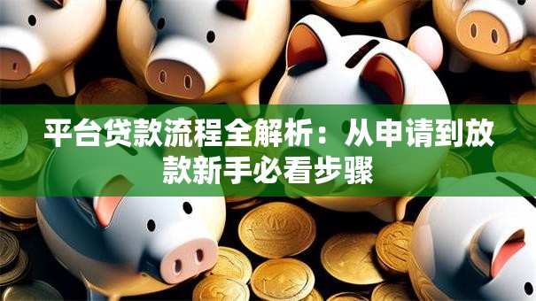 平台贷款流程全解析:从申请到放款新手必看步骤 平台贷款流程全解析:从申请到放款新手必看步骤