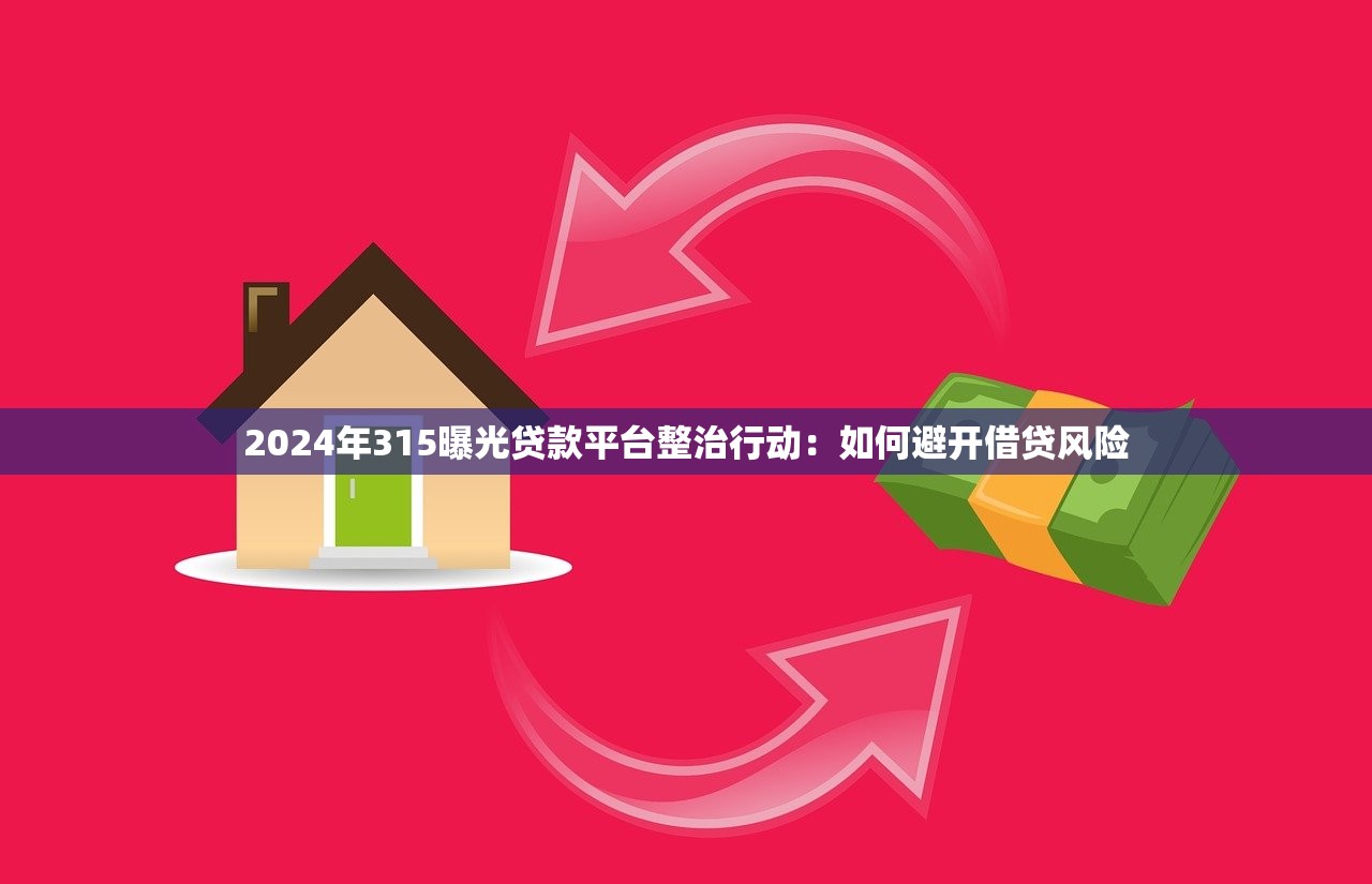 2024年315曝光贷款平台整治行动：如何避开借贷风险