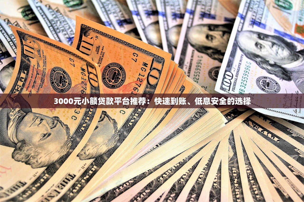 3000元小额贷款平台推荐：快速到账、低息安全的选择
