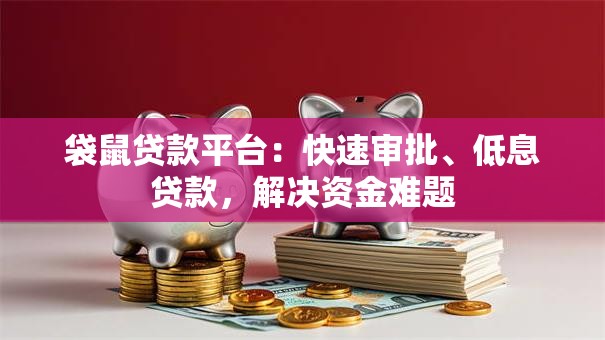 袋鼠贷款平台：快速审批、低息贷款，解决资金难题