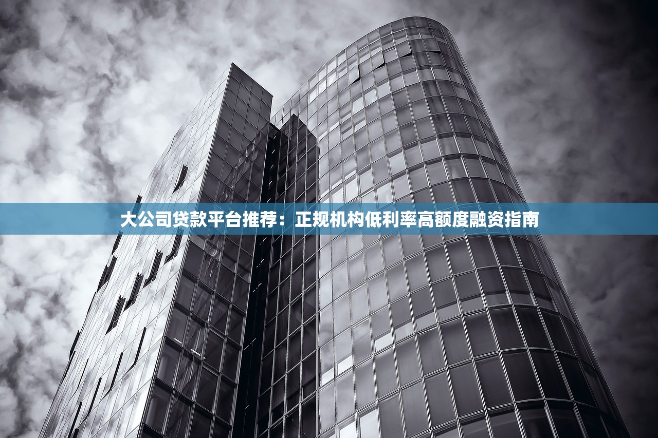大公司贷款平台推荐：正规机构低利率高额度融资指南