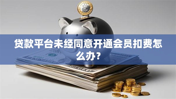 贷款平台未经同意开通会员扣费怎么办？