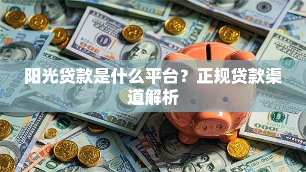 阳光贷款是什么平台？正规贷款渠道解析