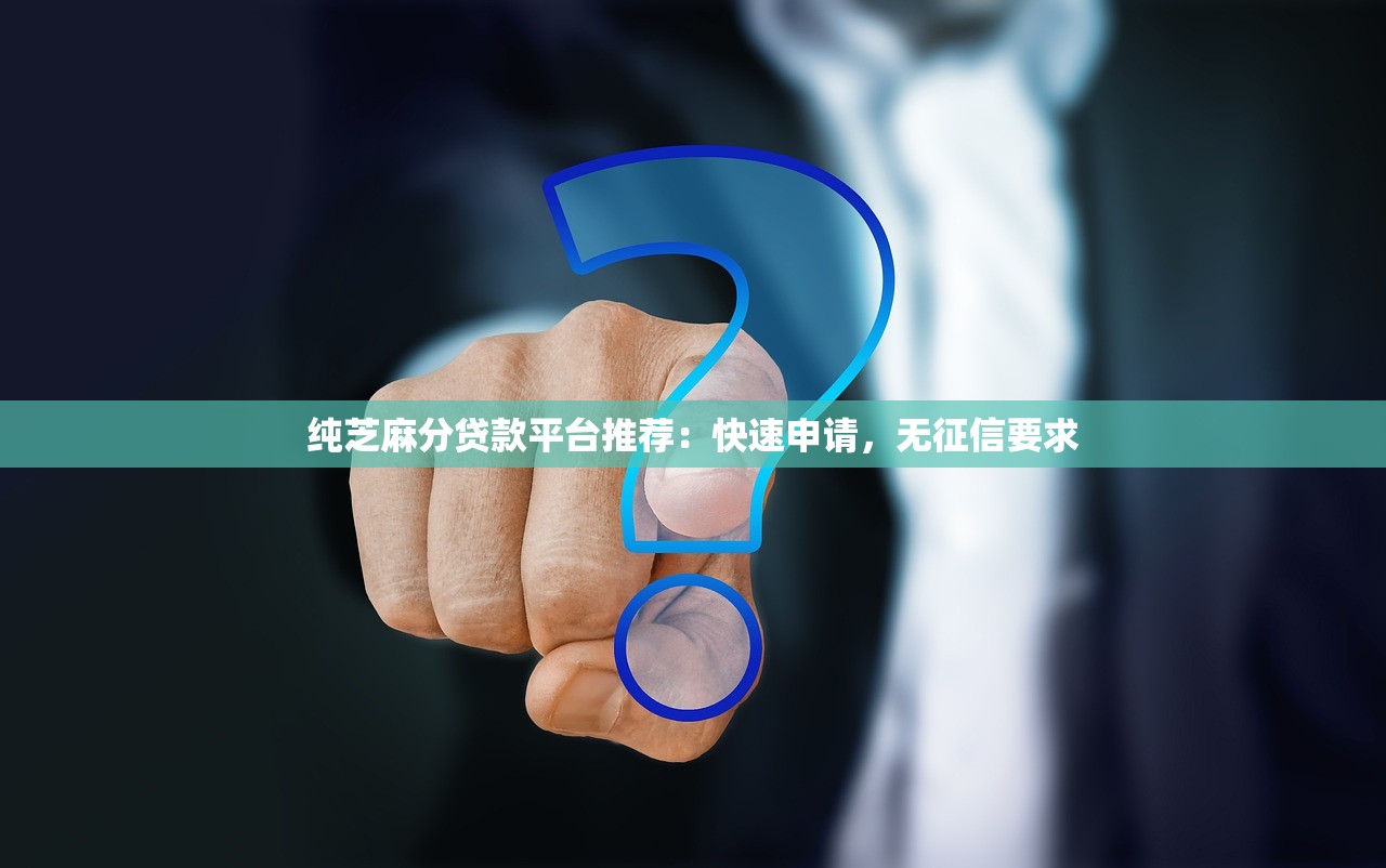纯芝麻分贷款平台推荐：快速申请，无征信要求