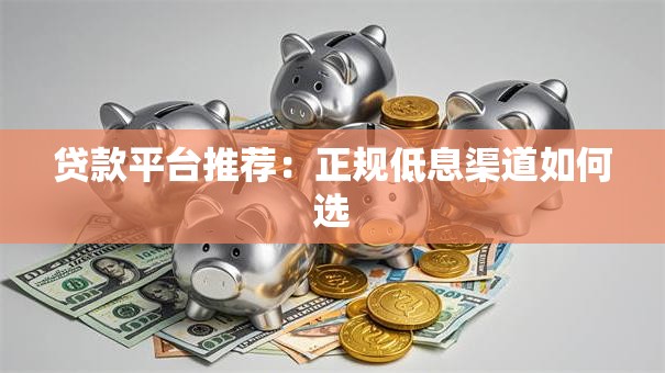 贷款平台推荐：正规低息渠道如何选