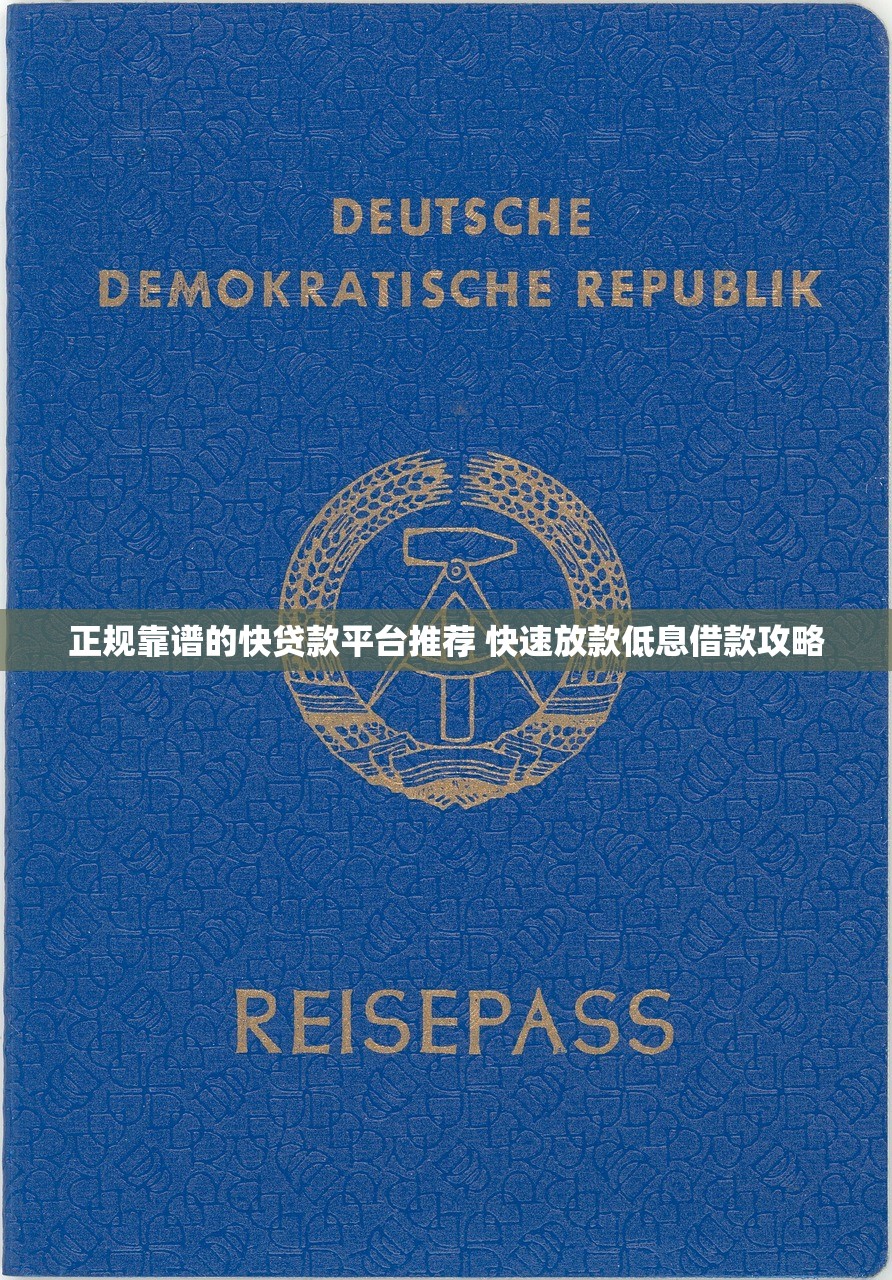 正规靠谱的快贷款平台推荐 快速放款低息借款攻略
