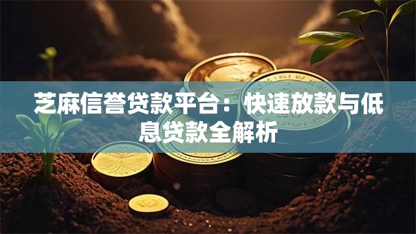 芝麻信誉贷款平台:快速放款与低息贷款全解析 芝麻信誉贷款平台:快速放款与低息贷款全解析