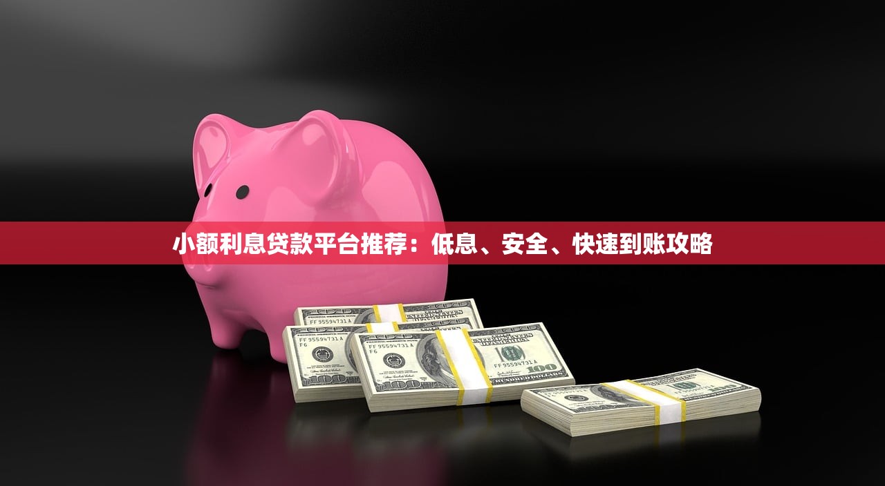 小额利息贷款平台推荐：低息、安全、快速到账攻略
