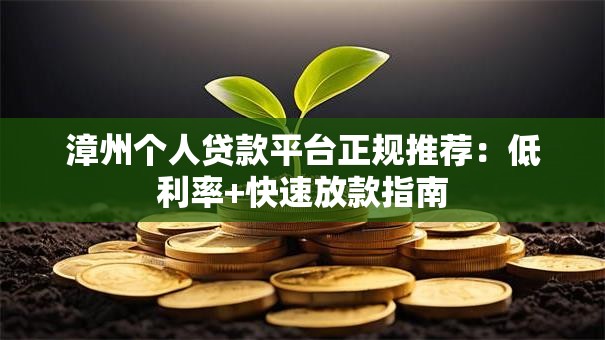 漳州个人贷款平台正规推荐:低利率+快速放款指南 漳州个人贷款平台正规推荐:低利率+快速放款指南