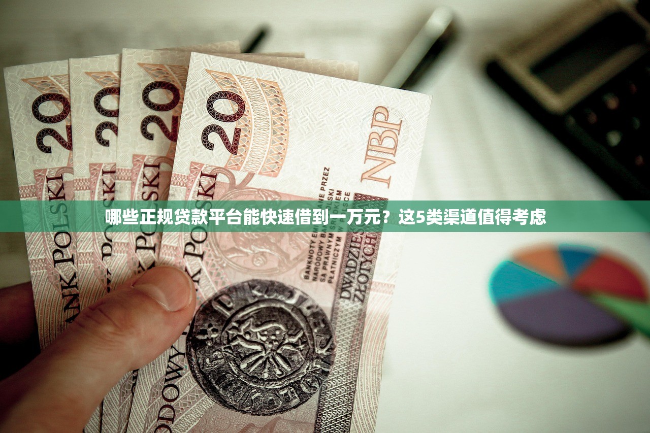 哪些正规贷款平台能快速借到一万元？这5类渠道值得考虑