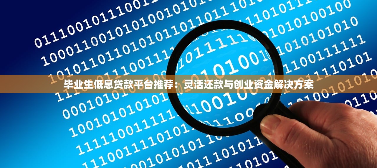 毕业生低息贷款平台推荐：灵活还款与创业资金解决方案