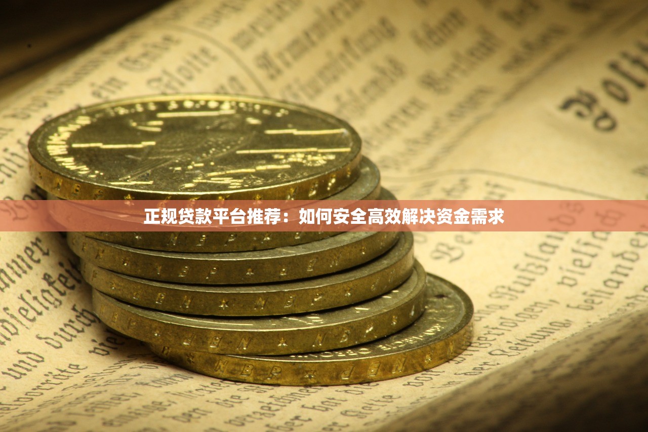 正规贷款平台推荐：如何安全高效解决资金需求