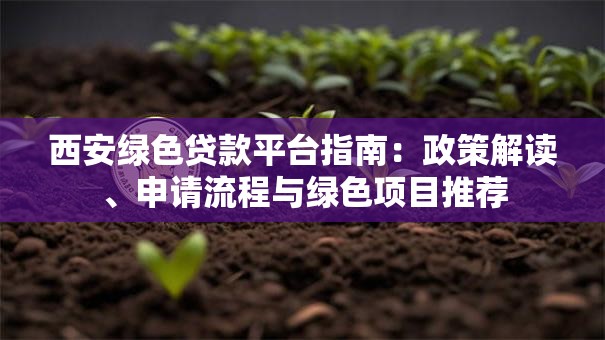 西安绿色贷款平台指南：政策解读、申请流程与绿色项目推荐