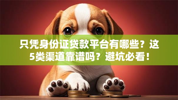 只凭身份证贷款平台有哪些？这5类渠道靠谱吗？避坑必看！