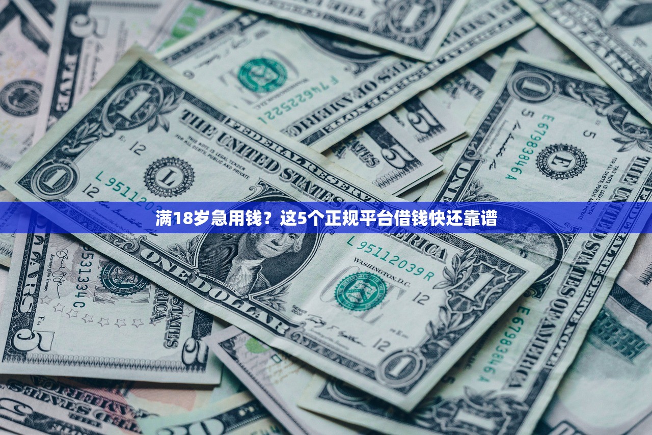满18岁急用钱？这5个正规平台借钱快还靠谱