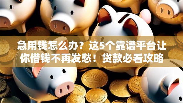 急用钱怎么办？这5个靠谱平台让你借钱不再发愁！贷款必看攻略