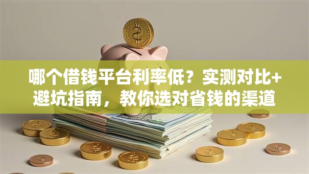 哪个借钱平台利率低？实测对比+避坑指南，教你选对省钱的渠道！