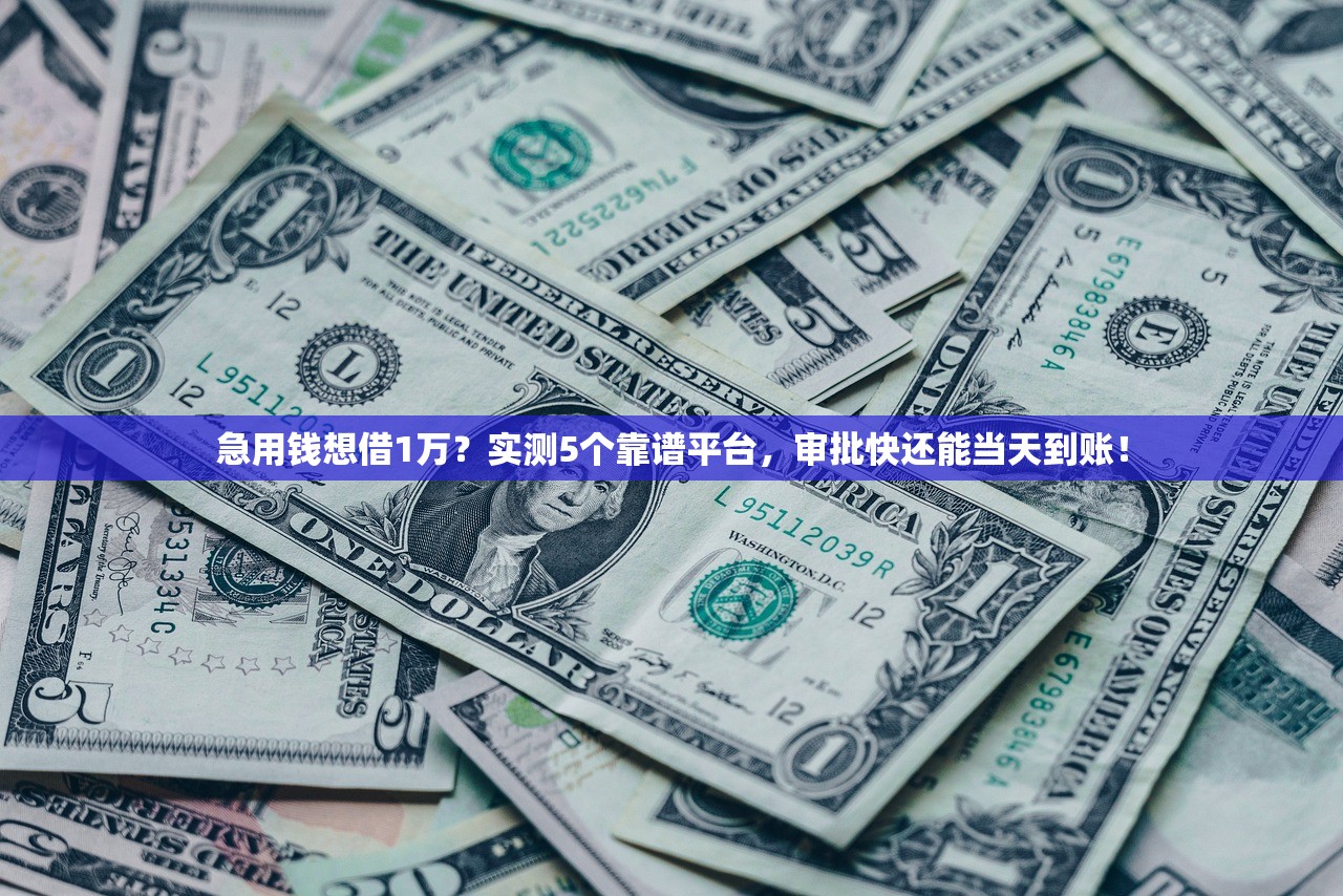 急用钱想借1万？实测5个靠谱平台，审批快还能当天到账！