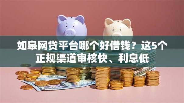 如皋网贷平台哪个好借钱？这5个正规渠道审核快、利息低