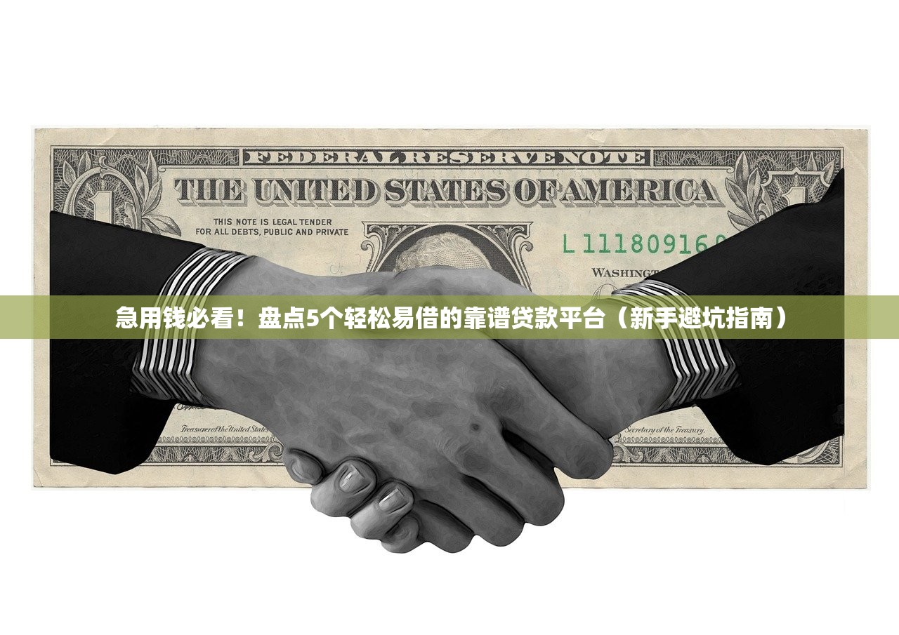 急用钱必看！盘点5个轻松易借的靠谱贷款平台（新手避坑指南）