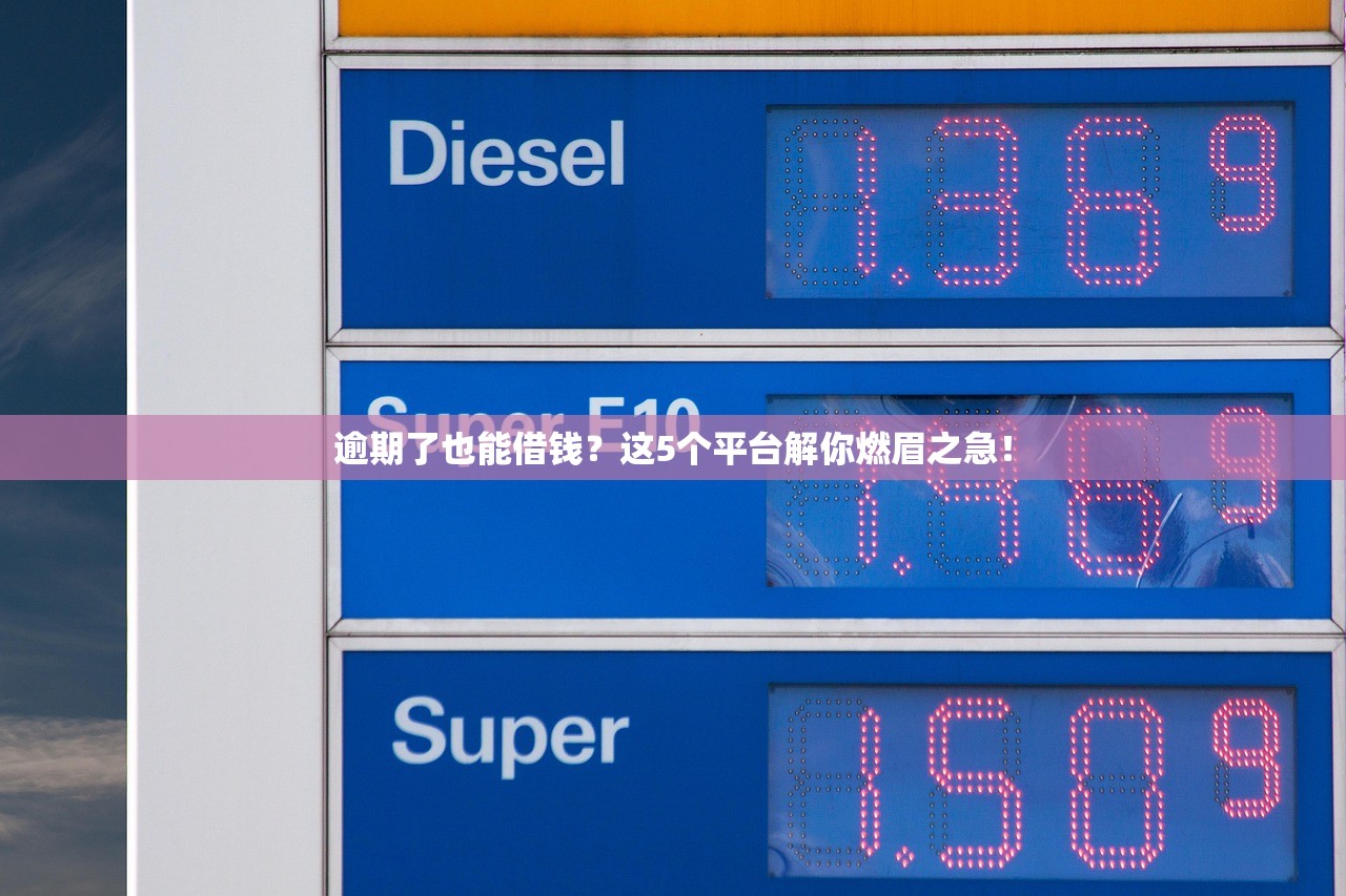 逾期了也能借钱？这5个平台解你燃眉之急！