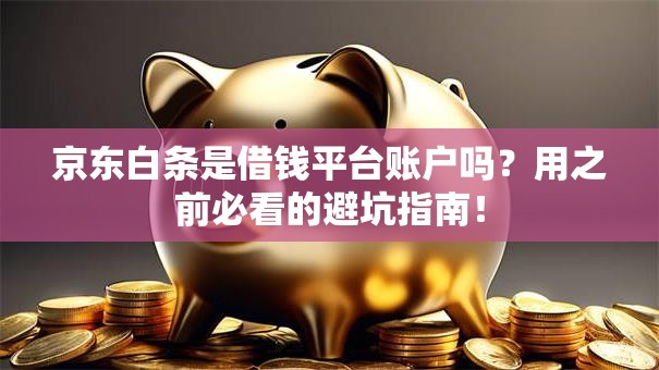 京东白条是借钱平台账户吗？用之前必看的避坑指南！