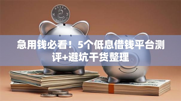 急用钱必看!5个低息借钱平台测评+避坑干货整理 急用钱必看!5个低息借钱平台测评+避坑干货整理