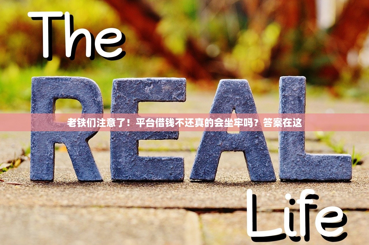 老铁们注意了！平台借钱不还真的会坐牢吗？答案在这