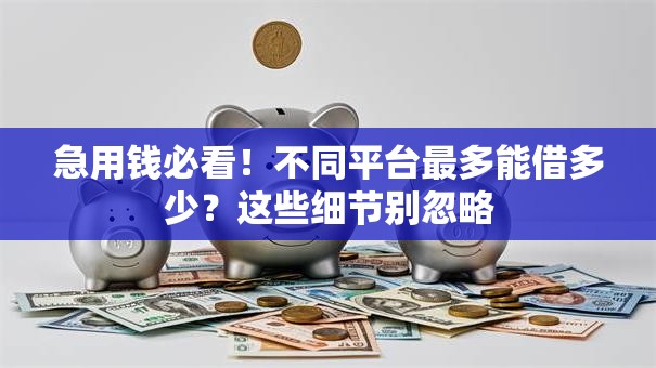 急用钱必看！不同平台最多能借多少？这些细节别忽略