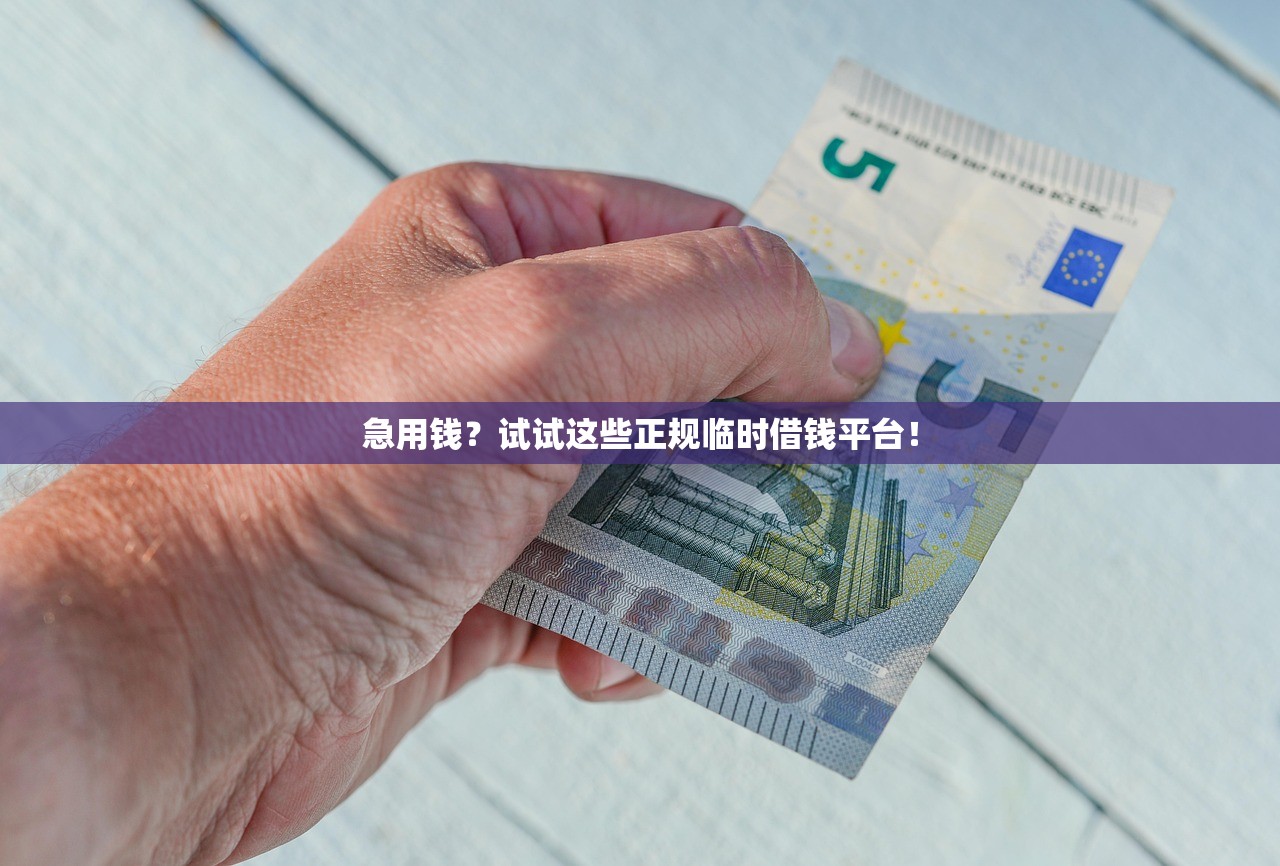 急用钱？试试这些正规临时借钱平台！