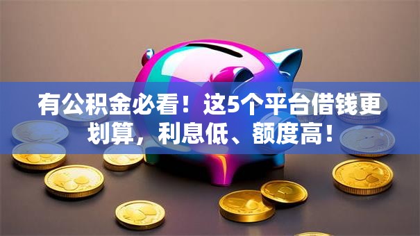 有公积金必看!这5个平台借钱更划算,利息低、额度高! 有公积金必看!这5个平台借钱更划算,利息低、额度高!