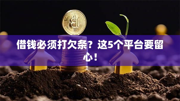 借钱必须打欠条？这5个平台要留心！