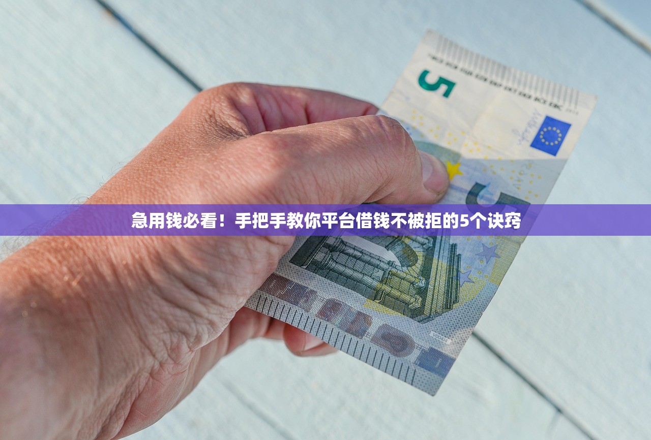急用钱必看！手把手教你平台借钱不被拒的5个诀窍