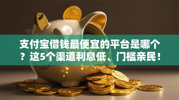 支付宝借钱最便宜的平台是哪个?这5个渠道利息低、门槛亲民! 支付宝借钱最便宜的平台是哪个?这5个渠道利息低、门槛亲民!