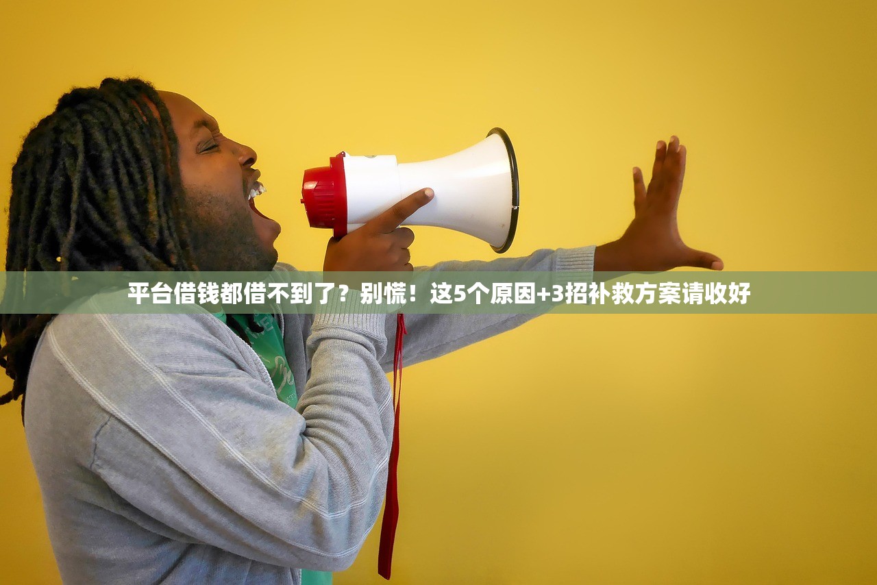 平台借钱都借不到了？别慌！这5个原因+3招补救方案请收好