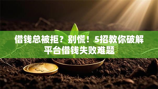 借钱总被拒?别慌!5招教你破解平台借钱失败难题 借钱总被拒?别慌!5招教你破解平台借钱失败难题