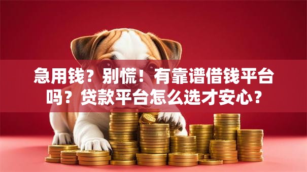 急用钱?别慌!有靠谱借钱平台吗?贷款平台怎么选才安心? 急用钱?别慌!有靠谱借钱平台吗?贷款平台怎么选才安心?